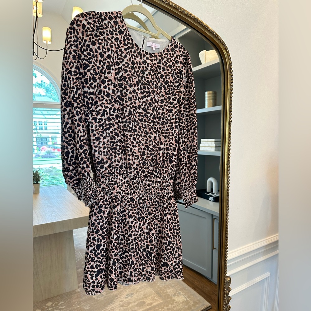 Parker leopard print dress size XS
